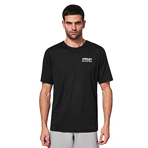 Oakley Cascade Trail MTB - Camisas de ciclismo de manga corta para hombre - Blackout/Medium