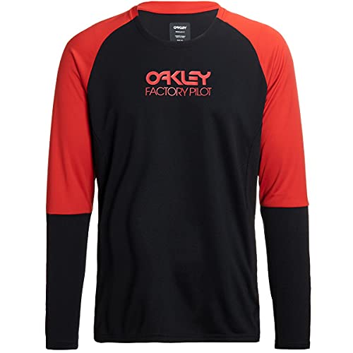 Oakley Switchback Trail MTB - Camisas de ciclismo de manga larga para hombre, color negro