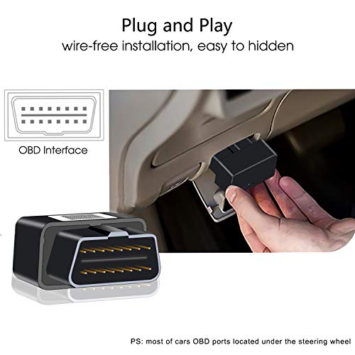 OBD Localizador GPS, Jimi OB22 Tracker GPS Plug&Play con Carga Gratuita, Seguimiento en Tiempo Real, Monitoreo de Voz, Geo-cercas, Sistema de Alerta para Automóviles, Camiones, Taxis OBD22