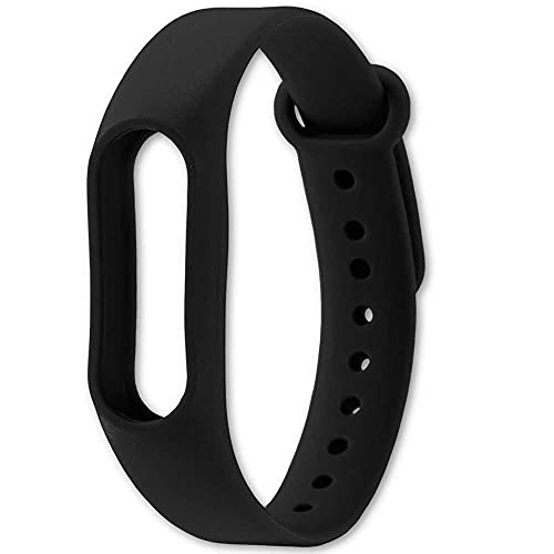 OcioDual Correa de Repuesto Compatible con Xiaomi Mi Smart Band 2 Negra Recambio Silicona Suave Flexible Pulsera Brazalete