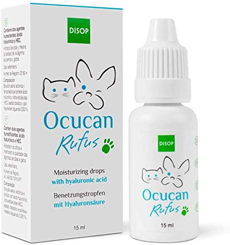 Ocucan Gotas Hidratantes Para Ojos de Perros y Gatos. Gotas Humectantes con Ácido Hialurónico - 15 ml