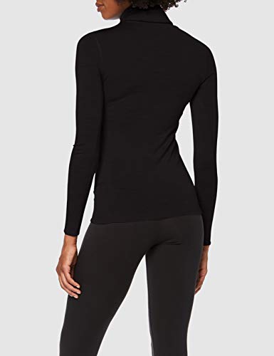 Odlo Camiseta Interior cálida para Mujer con Cuello de Tortuga L/S Natural, 100% Lana Merino