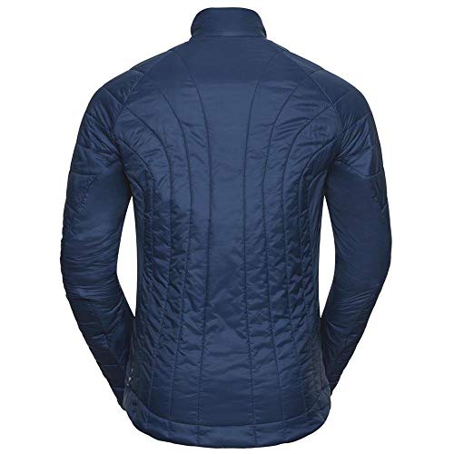 Odlo Chaqueta para hombre con aislamiento Flow Cocoon Zw, Hombre, Chaqueta, 528432, azul oscuro, S