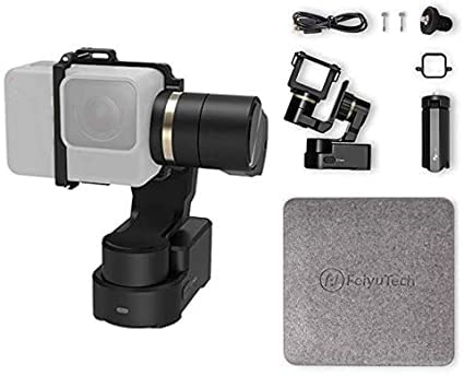 [Oficial]FeiyuTech Wareable WG2X - Gimbal Estabilizador de 3 Ejes para GoPro Hero 8/7/6/5/4 para Cámara de Acción en Motocicleta, Bicicleta, Casco, Coche, Mochila y Hombro