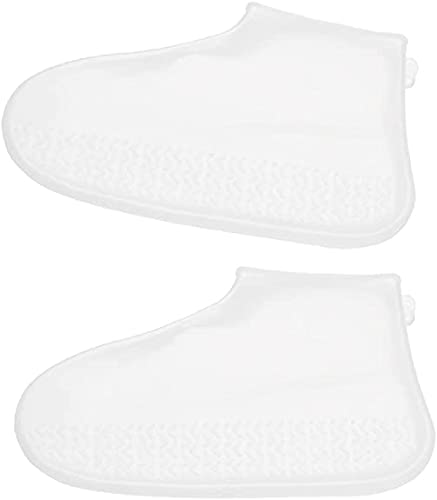 OFNMY Cubiertas de Silicona Cubierta del Zapato Unisex Impermeables Antideslizante Reutilizable para Lluvia, Nieve, Barro Salpicado y Viajar M (35/40, 24.5cm)