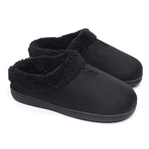 Ofoot Zapatillas Casa Mujer Invierno Cerrada, Pantuflas Fur Mullidas Cálidas con Suela de Goma Antideslizante Interior/Exterior