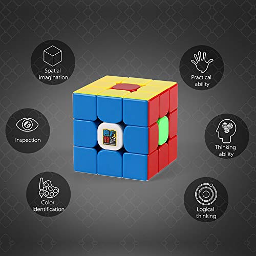 OJIN MoYu MoFang JiaoShi MF3RS3 3x3x3 Cubo mágico Cubing Aula MF3 RS3 V3 Rompecabezas de Cubo de Velocidad 3X3 con un trípode de Cubo (Sin Etiqueta)