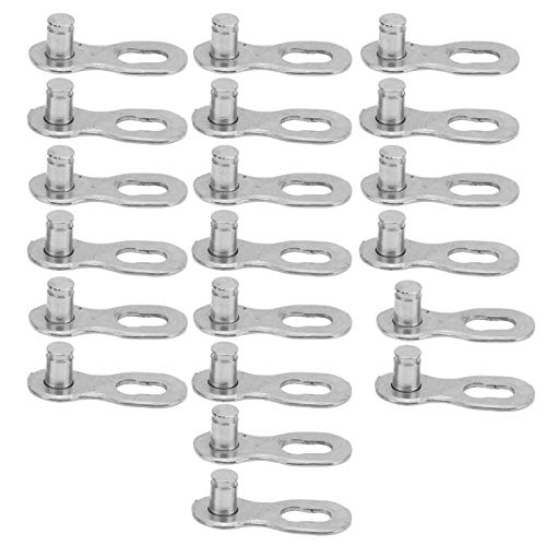 OKAT Conector de Cadena de Bicicleta, Eslabón de Cadena de Acero de Liberación Rápida para Bicicleta, 10 Pares para Ciclismo, Bicicleta de Carretera, Reparación de Bicicletas de Montaña(Plata)