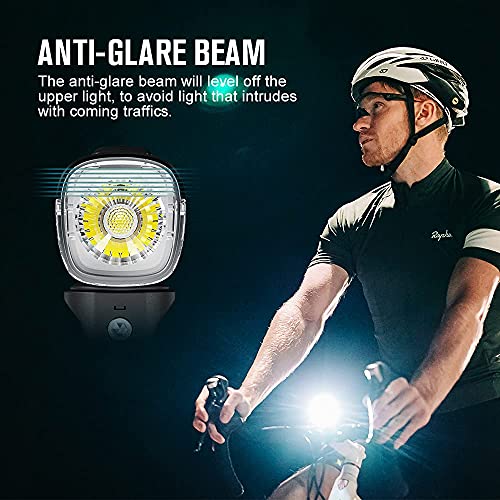 OLIGHT RN 1200 LED Faro de bicicleta Recargable USB, Anti-deslumbramiento Super Brillante 1200 Lúmenes 146Metros, Luz bicicleta delantera con Batería 4000mAh, 5 Modos, Resistente al agua IPX7