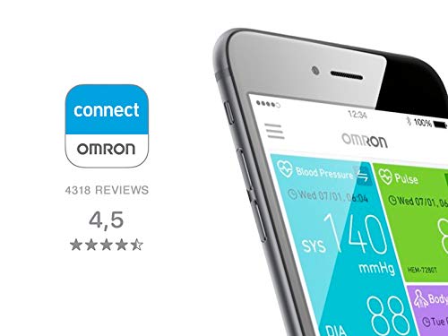 Omron Tensiómetro X7 Smart, monitor para la presión arterial con detector de AFib y Bluetooth, para el hogar y, compatible con dispositivos iOS y Android