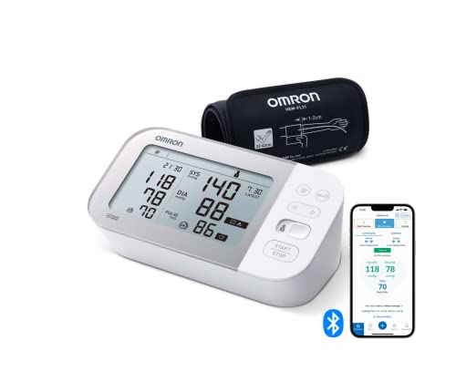 Omron Tensiómetro X7 Smart, monitor para la presión arterial con detector de AFib y Bluetooth, para el hogar y, compatible con dispositivos iOS y Android