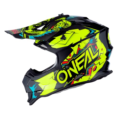 Oneal 2SRS Youth Helmet Villain Neon Yellow S (49/50 cm) Casco, Adultos Unisex