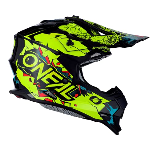 Oneal 2SRS Youth Helmet Villain Neon Yellow S (49/50 cm) Casco, Adultos Unisex