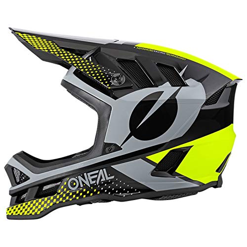 Oneal Blade Polyacrylite Helmet Ace Black/Neon Yellow/Gray XS (53/54) cm Casco Moto MX-Motocross, Adultos Unisex