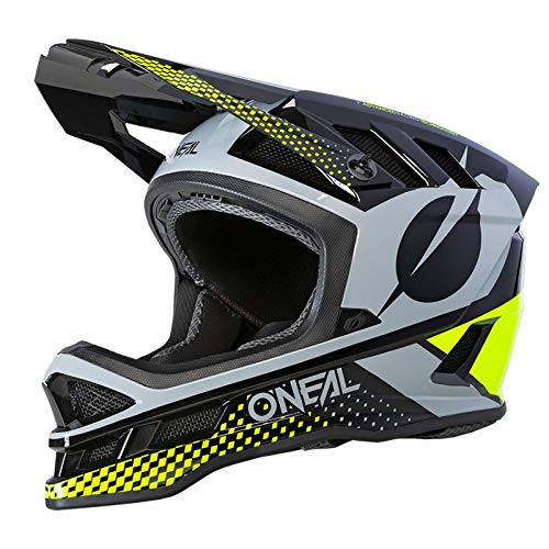 Oneal Blade Polyacrylite Helmet Ace Black/Neon Yellow/Gray XS (53/54) cm Casco Moto MX-Motocross, Adultos Unisex