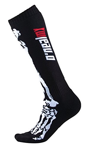 O'Neal, Calcetines de Motocross, Enduro de Motocross, Malla reforzada en el talón y la suela, mejor amortiguación, material duradero, Pro MX Sock Youth XRAY, Niños, Negro-Blanco, Talla única