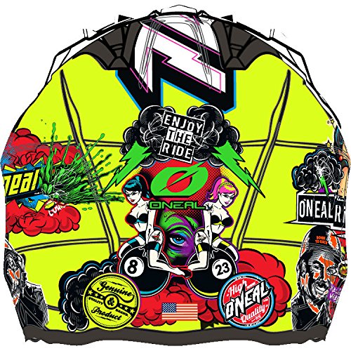 O'NEAL | Casco de Moto | Enduro Street Adventure | Fibra de Vidrio Ligera | Forro Desmontable y Lavable | Cierre magnético | Casco de Rejilla | Adultos | Amarillo neón | Talla XS