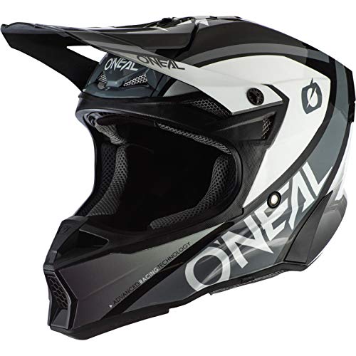 O'NEAL | Casco de Motocicleta | Moto Enduro | 2 Carcasas Exteriores y 2 EPS para Mayor Seguridad Ligera | 10SRS Hyperlite Helmet Core | Adultos | Negro Gris | Talla M