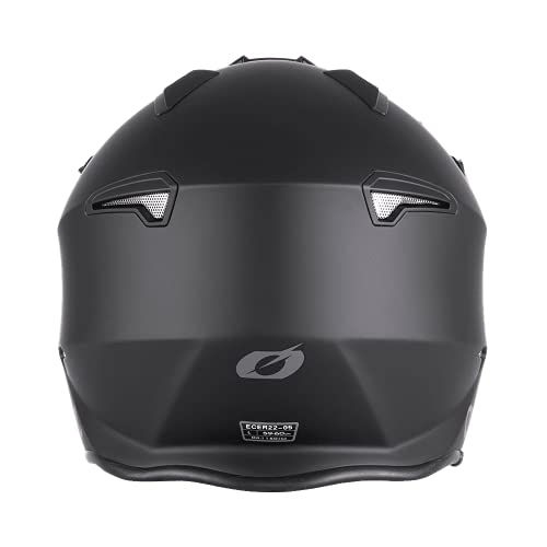 O'NEAL | Casco de Motocicleta | Moto Enduro | Estándares de Seguridad ECE 22.05, Carcasa ABS, Visera Solar integrada | Casco Volt Solid | Adultos | Negro | Talla XL