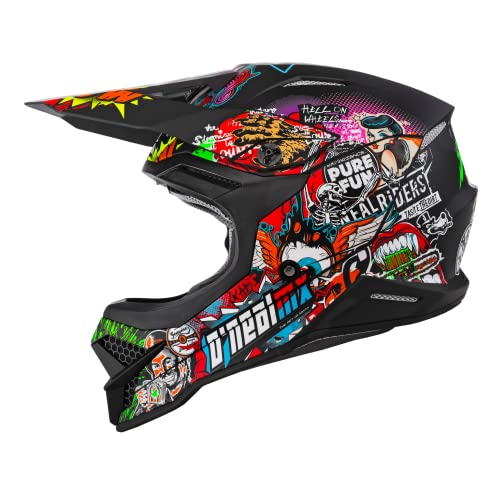 O'NEAL | Casco de Motocross | MX Enduro | Shell ABS, Estándar de Seguridad ECE 22.05, Ventilación para una óptima ventilación y refrigeración | 3SRS Helmet Crank 2.0 | Adult | Multi | Talla XL