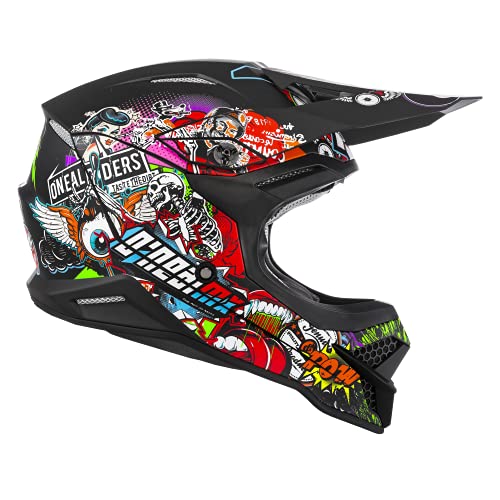 O'NEAL | Casco de Motocross | MX Enduro | Shell ABS, Estándar de Seguridad ECE 22.05, Ventilación para una óptima ventilación y refrigeración | 3SRS Helmet Crank 2.0 | Adult | Multi | Talla XL