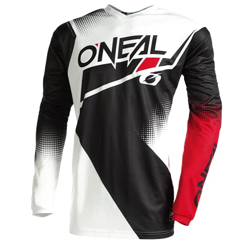 O'Neal Element Jersey SUÉTER, Unisex-Adult, Negro/Blanco/Rojo, L