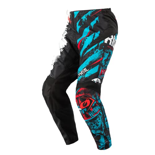 O'Neal | Pantalones de Motocicleta | Enduro Motocross | Ajuste para una máxima Libertad de Movimiento, Transpirable y Duradero | Pantalones Elemento Ride | Juventud | Negro Azul | Talla 20