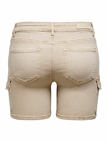 Only Onlmissouri Reg Life Cargo Shorts Pnt Pantalones Cortos de Jean, Humus, 34 para Mujer