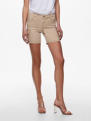 Only Onlmissouri Reg Life Cargo Shorts Pnt Pantalones Cortos de Jean, Humus, 34 para Mujer