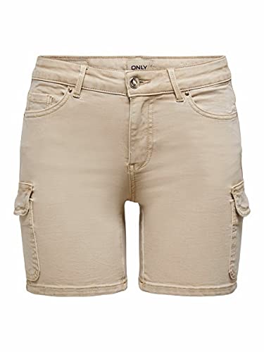 Only Onlmissouri Reg Life Cargo Shorts Pnt Pantalones Cortos de Jean, Humus, 34 para Mujer