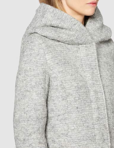 ONLY Onlsedona Boucle Wool Coat Otw Noos Abrigo, Gris (Light Grey Melange Detail:Melange), XL para Mujer
