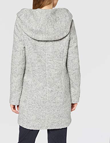 ONLY Onlsedona Boucle Wool Coat Otw Noos Abrigo, Gris (Light Grey Melange Detail:Melange), XL para Mujer