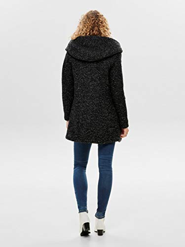 ONLY Onlsedona Boucle Wool Coat Otw Noos Abrigo, Negro (Black Detail:Melange), S para Mujer