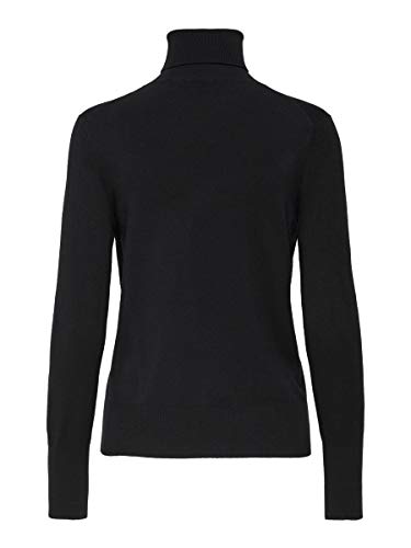 Only Onlvenice L/s Rollneck Pullover Knt Noos Camiseta Cuello Alto, Negro (Black Black), Large para Mujer