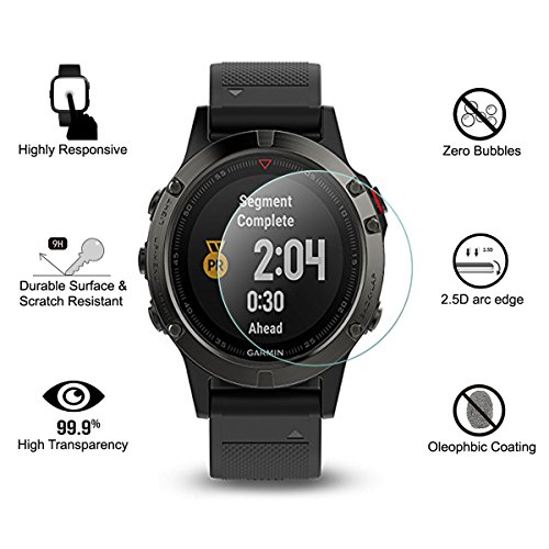 OOTSR (4 Piezas) Protector de Pantalla para Garmin Fenix 5S Cristal Templado para Garmin Fenix 5S [No Cabe Otra Serie de Fenix 5S]