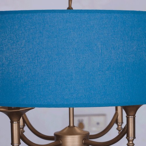 OPYTR Lámpara de araña Lámpara de Tela Azul Lámpara de araña, Dormitorio salón Techo, Estudio Sencillo Estudio de restaurantes Chandelier Araña Techo de Montaje Empotrado (tamaño : A)