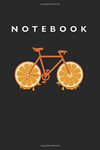 Orange Bike Fitness Workout Notebook: Lined College Ruled Notebook (9x6 inches, 120 pages): For School, Notes, Drawing, and Journaling