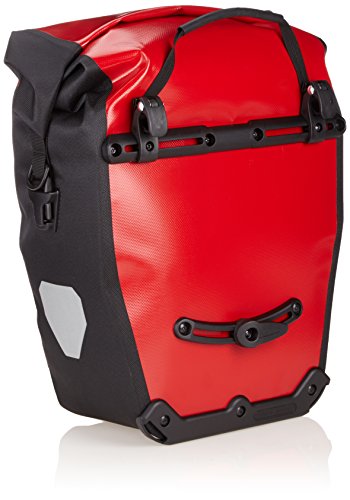 Ortlieb Back-Roller City - Juego de bolsas para parte trasera de bicicleta, color rojo/negro (2 unidades x 20 L)