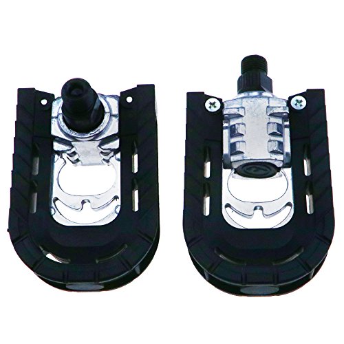OTOTEC - Pedales plegables de aleación de metal antideslizante para bicicleta (2 unidades) 1,4 cm.