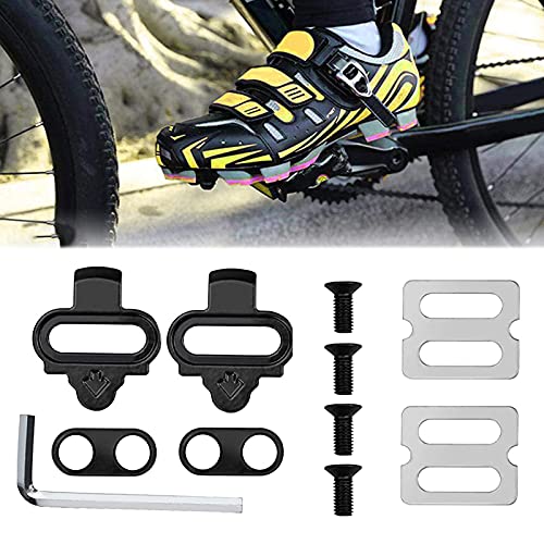 otutun Kit de Tacos de Bicicleta, Sujecion Pedal ,Tacos de Pedal de Bicicleta, Placa de Pedal de Bloqueo de Bicicleta de Montaña de Carretera Interior Cleat Set Compatible con Shimano SPD