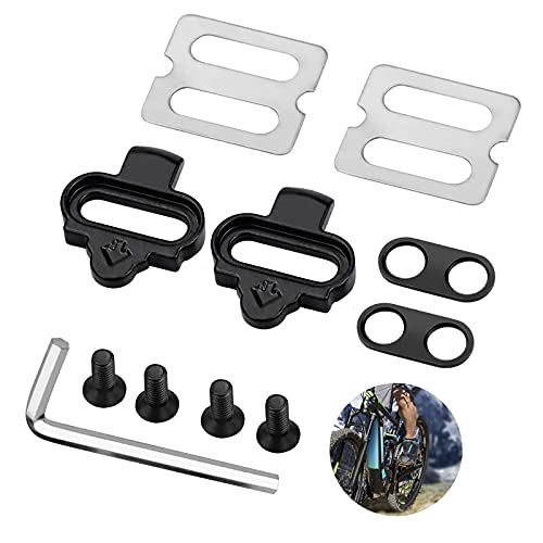 otutun Kit de Tacos de Bicicleta, Sujecion Pedal ,Tacos de Pedal de Bicicleta, Placa de Pedal de Bloqueo de Bicicleta de Montaña de Carretera Interior Cleat Set Compatible con Shimano SPD