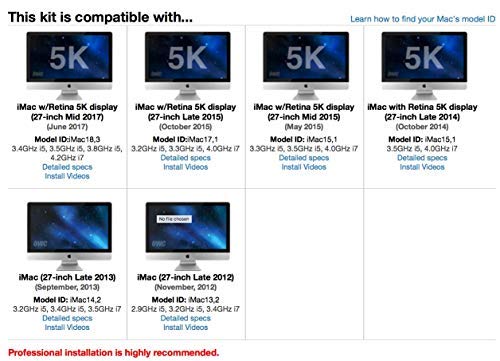 OWC Cable de actualización de HDD del Sensor térmico Digital en línea e Herramientas de instalación para iMac 2012, (OWCDIYIMACHDD12)