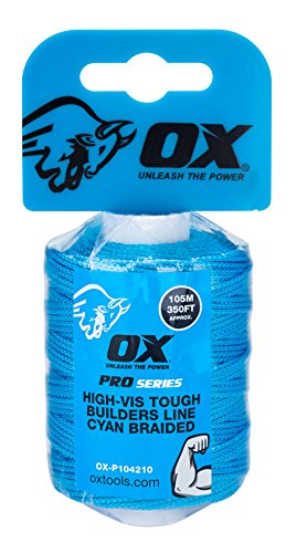OX Tools OX-P104210 OX Pro Línea de constructores trenzados de nylon resistente 105m Azul