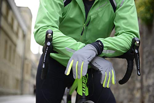 Oxford Guantes de Ciclismo Brillantes 2.0 - Guantes de Bicicleta Reflectantes y de Alta visión. GB02BS