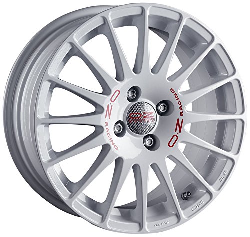 OZ Superturismo Wrc White Red Lettering 7x18 ET35 4x100 Llantas de Aleación