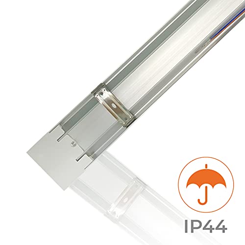 Pack 2X Lampara Luminaria LED 120cm. 40w. Color Blanco Frio (6500K). 4000 Lumenes. IP44. T8 integrada. A++