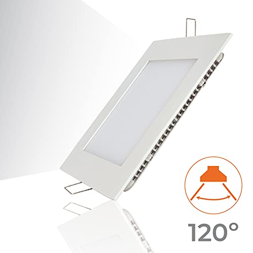 Pack 2x Panel LED Cuadrado Empotrar. 20W. Color Blanco Calido (3000K). 1800 lumenes. Driver incluido.