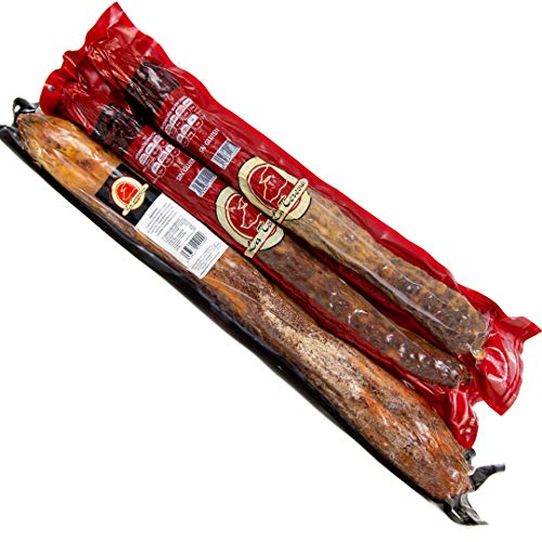 Pack Medias Piezas Embutido - Incluye Chorizo Ibérico Extra, Salchichón Ibérico Extra y Lomo Embuchado - Piezas con Peso Aprox. de 500 g - Fabricante La Teresina - What Jamón?