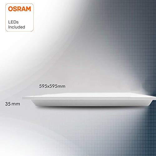 Pack x10 Panel LED Slim 60x60cm 48W, OSRAM Premium Line, NO FLICK, 5280 lúmenes, Luz Blanca 4000K, Drivers Incluidos