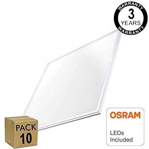 Pack x10 Panel LED Slim 60x60cm 48W, OSRAM Premium Line, NO FLICK, 5280 lúmenes, Luz Blanca 4000K, Drivers Incluidos